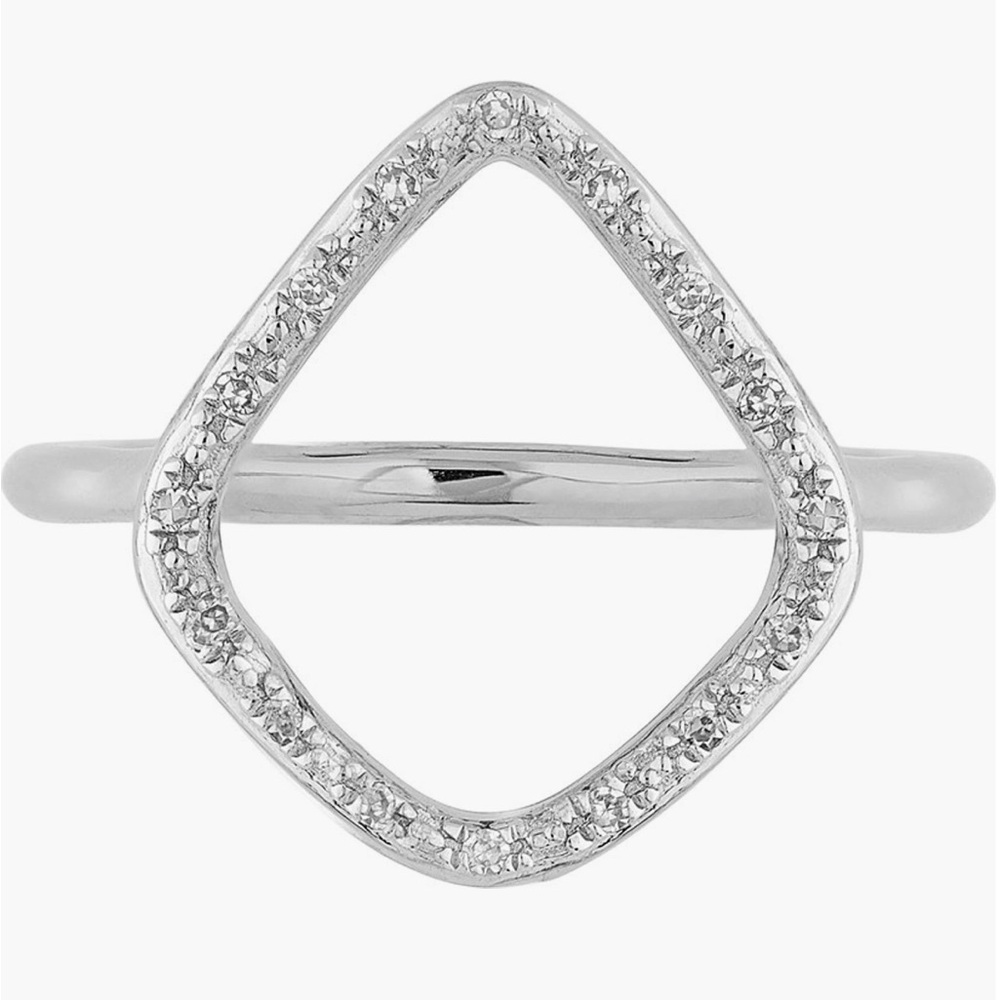 Monica Vinader Riva Diamond Hoop Ring